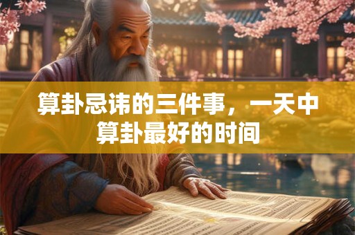 算卦忌讳的三件事，一天中算卦最好的时间