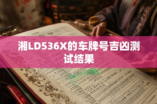 湘LD536X的车牌号吉凶测试结果