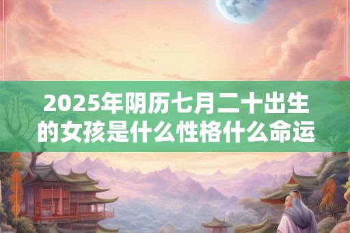 2025年阴历七月二十出生的女孩是什么性格什么命运？