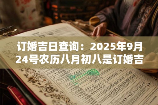 订婚吉日查询：2025年9月24号农历八月初八是订婚吉日吗