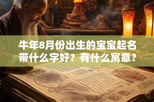 牛年8月份出生的宝宝起名带什么字好？有什么寓意？
