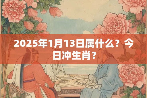 2025年1月13日属什么？今日冲生肖？