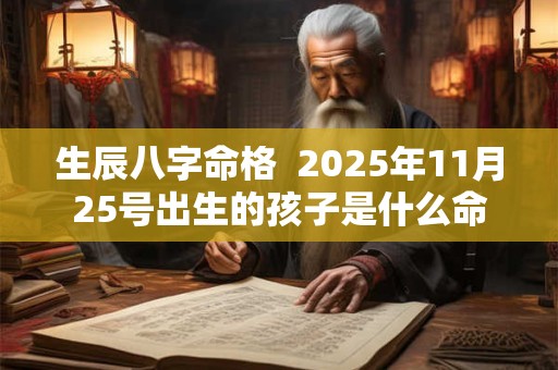 生辰八字命格  2025年11月25号出生的孩子是什么命
