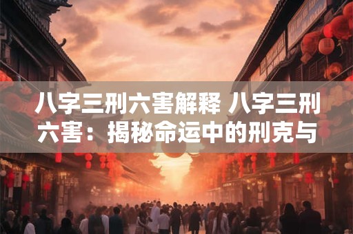 八字三刑六害解释 八字三刑六害：揭秘命运中的刑克与相害