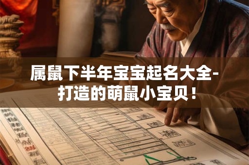 属鼠下半年宝宝起名大全- 打造的萌鼠小宝贝！
