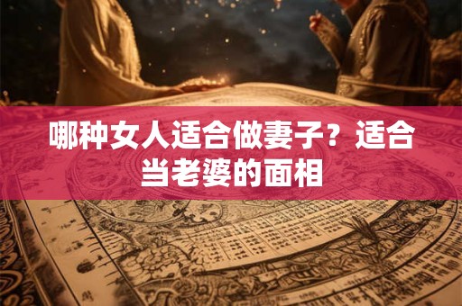 哪种女人适合做妻子？适合当老婆的面相