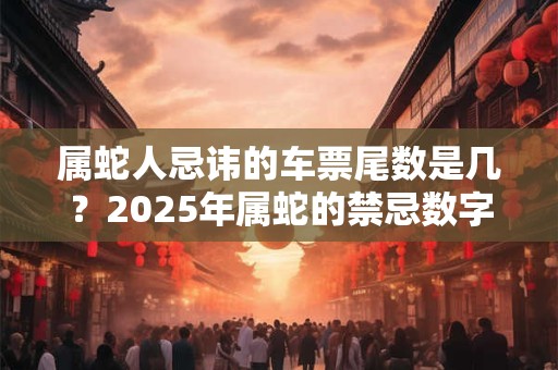 属蛇人忌讳的车票尾数是几？2025年属蛇的禁忌数字几