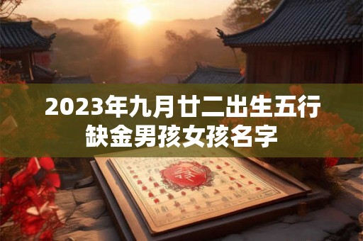 2023年九月廿二出生五行缺金男孩女孩名字