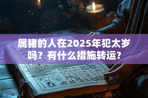 属猪的人在2025年犯太岁吗？有什么措施转运？