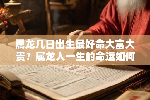 属龙几日出生最好命大富大贵？属龙人一生的命运如何？