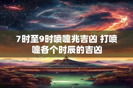 7时至9时喷嚏兆吉凶 打喷嚏各个时辰的吉凶 7时至9时喷嚏兆吉凶 打喷嚏各个时辰的吉凶