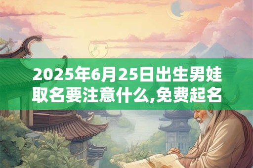 2026年6月25日出生男娃取名要注意什么,免费起名推荐