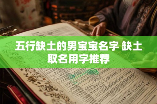 五行缺土的男宝宝名字 缺土取名用字推荐