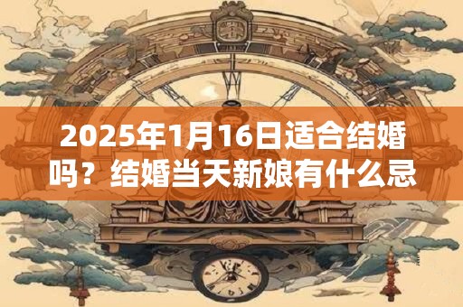 2025年1月16日适合结婚吗？结婚当天新娘有什么忌讳？