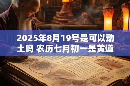 2025年8月19号是可以动土吗 农历七月初一是黄道吉日吗