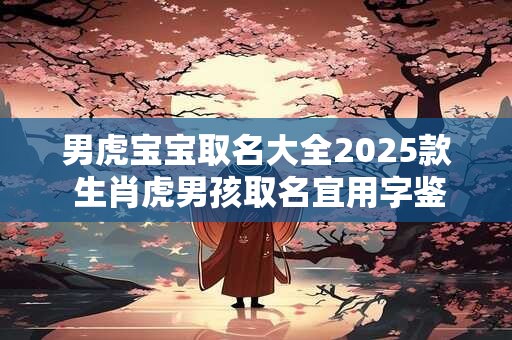 男虎宝宝取名大全2025款 生肖虎男孩取名宜用字鉴赏