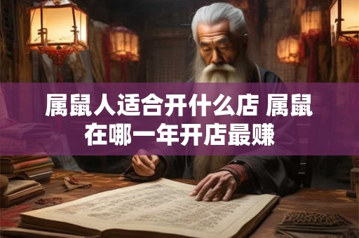 属鼠人适合开什么店 属鼠在哪一年开店最赚