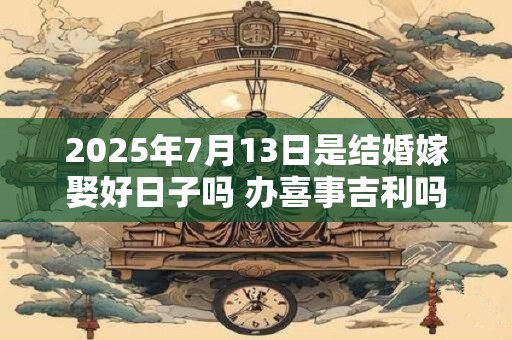 2025年7月13日是结婚嫁娶好日子吗 办喜事吉利吗