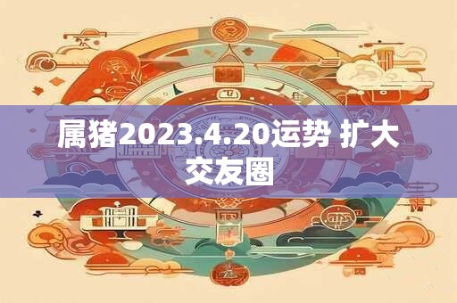 属猪2023.4.20运势 扩大交友圈