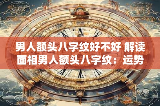 男人额头八字纹好不好 解读面相男人额头八字纹：运势如何