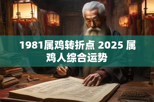 1981属鸡转折点 2025 属鸡人综合运势