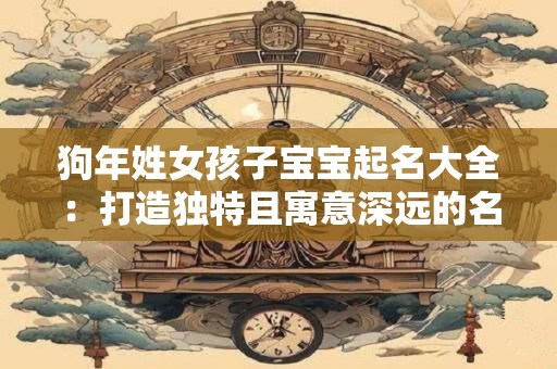 狗年姓女孩子宝宝起名大全：打造独特且寓意深远的名字