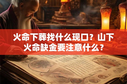 火命下葬找什么现口？山下火命缺金要注意什么？