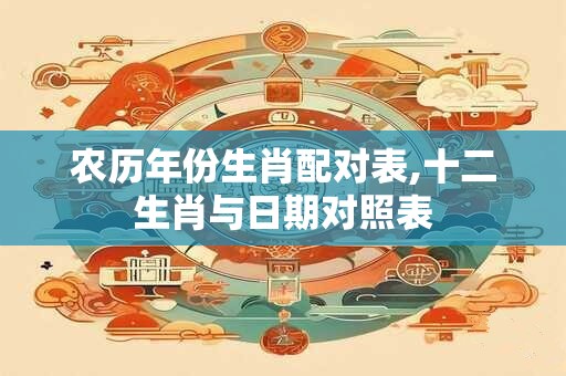 农历年份生肖配对表,十二生肖与日期对照表