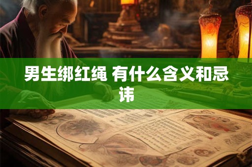 男生绑红绳 有什么含义和忌讳