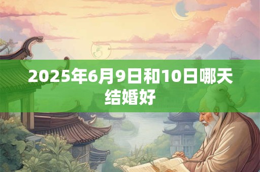 2025年6月9日和10日哪天结婚好