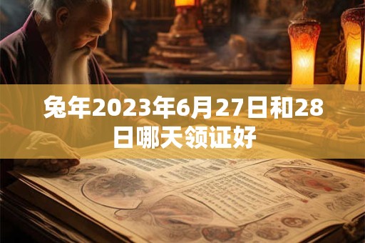 兔年2023年6月27日和28日哪天领证好