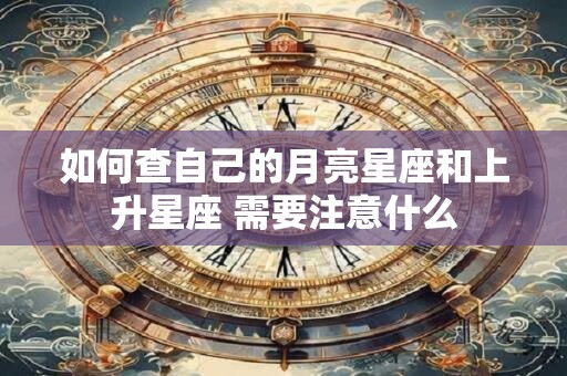 如何查自己的月亮星座和上升星座 需要注意什么