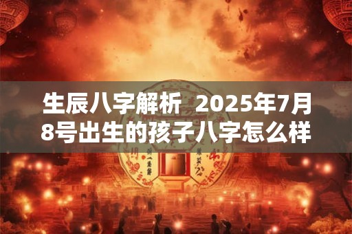 生辰八字解析  2025年7月8号出生的孩子八字怎么样