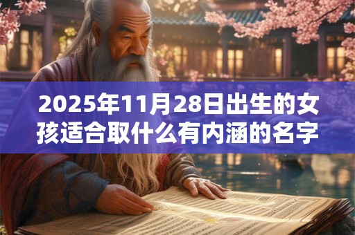 2025年11月28日出生的女孩适合取什么有内涵的名字？