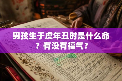 男孩生于虎年丑时是什么命？有没有福气？