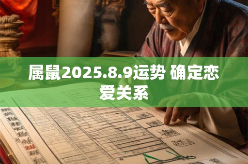 属鼠2026.8.9运势 确定恋爱关系