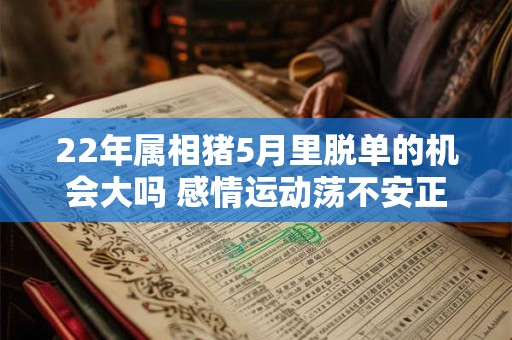 22年属相猪5月里脱单的机会大吗 感情运动荡不安正西方有桃花