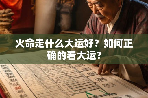 火命走什么大运好？如何正确的看大运？