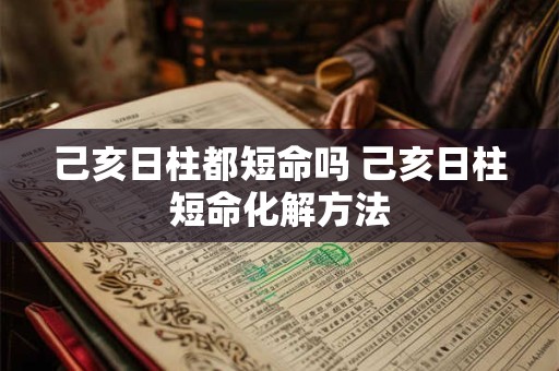 己亥日柱都短命吗 己亥日柱短命化解方法 己亥日柱都短命吗 己亥日柱短命化解方法