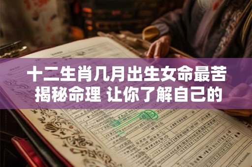 十二生肖几月出生女命最苦 揭秘命理 让你了解自己的命运