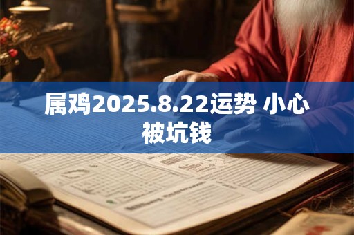 属鸡2025.8.22运势 小心被坑钱