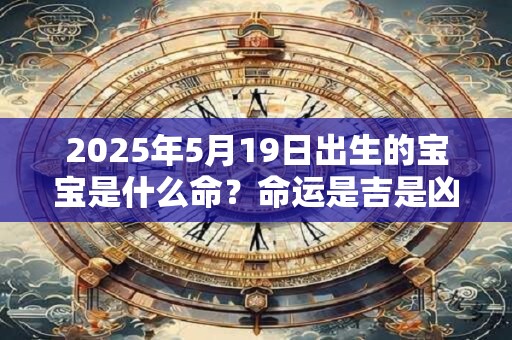 2025年5月19日出生的宝宝是什么命？命运是吉是凶？
