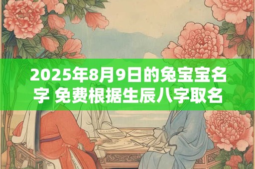 2025年8月9日的兔宝宝名字 免费根据生辰八字取名