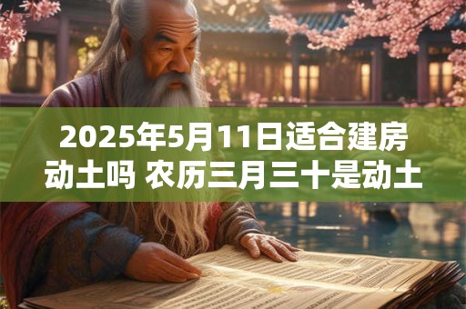 2025年5月11日适合建房动土吗 农历三月三十是动土吉日吗