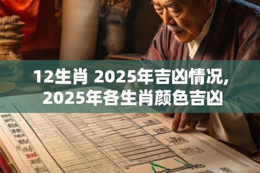 12生肖 2025年吉凶情况, 2025年各生肖颜色吉凶