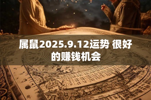 属鼠2025.9.12运势 很好的赚钱机会