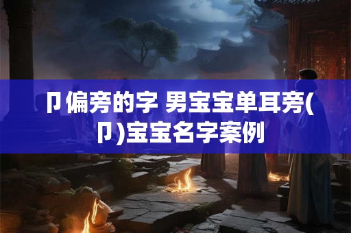 卩偏旁的字 男宝宝单耳旁(卩)宝宝名字案例