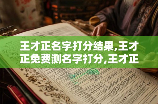 王才正名字打分结果,王才正免费测名字打分,王才正周易免费测名字打分