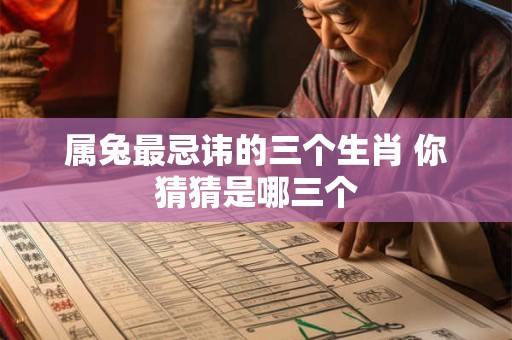属兔最忌讳的三个生肖 你猜猜是哪三个