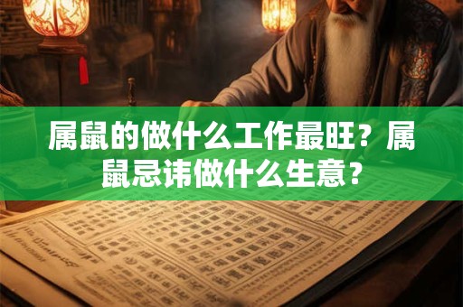 属鼠的做什么工作最旺？属鼠忌讳做什么生意？